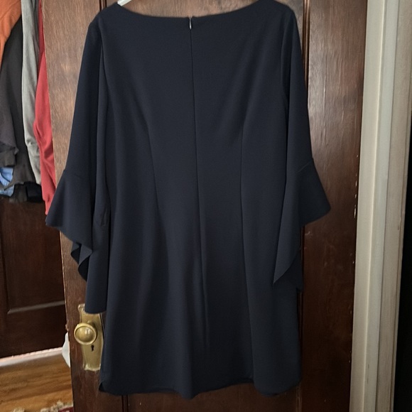 Navy blue flutter sleeve dress. NWT - Picture 5 of 5